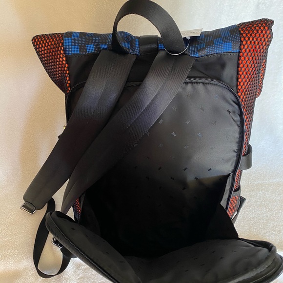 SOLD! NWT Michael Kors Kent Roll Top Mesh Backpack - Picture 10 of 15